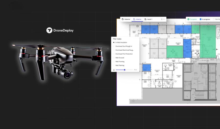 Автоматический контроль стройки с дронов и камер от DroneDeploy