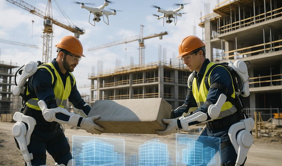 Экзоскелеты, VR и цифровые двойники: как технологии спасают жизни на стройке